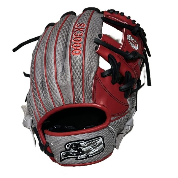 11.75" I-Webb Black Red Grey Snakeskin