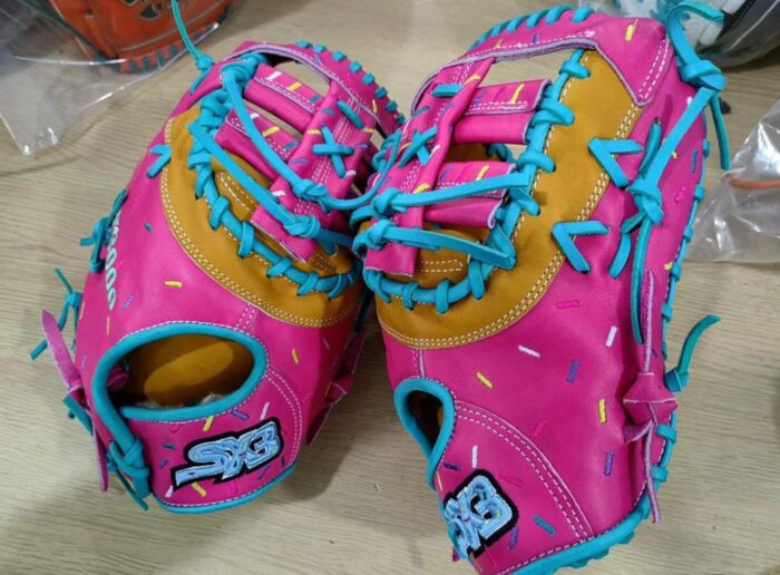 12.75" Triple-T Webbing 1st Base Mitt Pink Sprinkle 2024 Edition